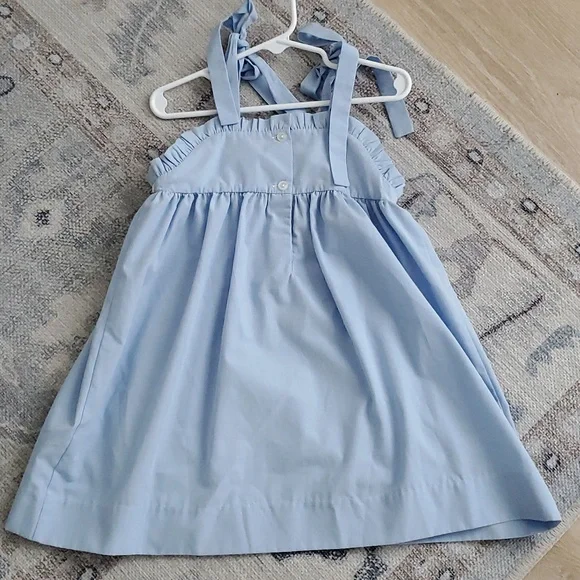 Stitchy Fish Girls Smocked Patriotic American Flag Whales Embroidered Dress Sz3T - Picture 11 of 11